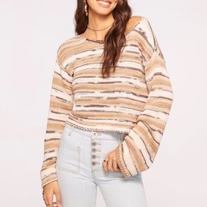 Ramy Brook cropped bell or bubble sleeve sweater